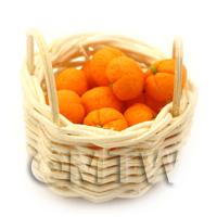 Dolls House Miniature Basket of Handmade Oranges