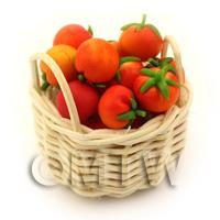 Dolls House Basket of Handmade Tomatoes