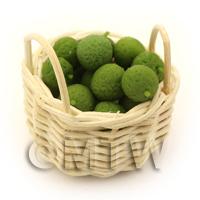 Dolls House Miniature Basket of Hand Made Limes