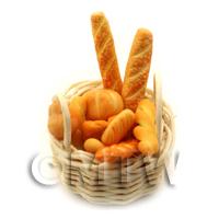 Miniature Basket of Handmade Breads Selection