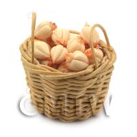 Dolls House Miniature Basket of Handmade Garlic Bulbs