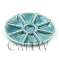 Dolls House Miniature 50mm Aquamarine Eight Section Platter