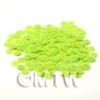 50 Green Lemon Nail Art Cane Slices - Nail Art (CNS32)