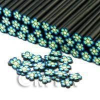 Handmade Blue Flower Cane - Nail Art (CNC19)
