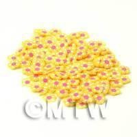 50 Orange Flower Cane Slices - Nail Art (CNS27)