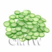 50 Cucumber Cane Slices Style 2 - Nail Art (CNS30)