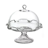 Dolls House Miniature Handmade Glass Cake Stand with Domed Top 