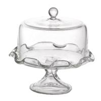 Dolls House Miniature Handmade Glass Cake Stand with Rounded Top