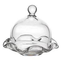 Dolls House Miniature Handmade Glass Cake Stand with Rounded Top 