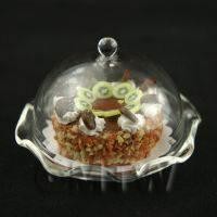 Miniature Glass Cake Stand (A) and KIWI Cake set