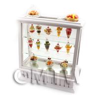 Dolls House Miniature Fully Stocked Ice Cream Display  