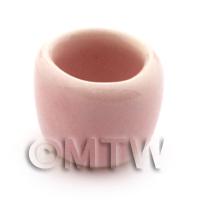 Dolls House Miniature Handmade Tiny Pink Ceramic Flower Pot