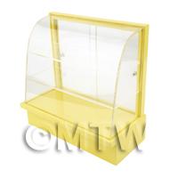Dolls House Miniature Light Yellow Curved Top Wood Shop Display Stand