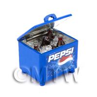 Dolls House Miniature Filled Opening Pepsi Cooler