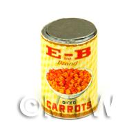Dolls House Miniature Burnam Diced Carrots Can (1930s)