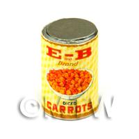 Dolls House Miniature Burnam Diced Carrots Can (1930s)