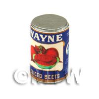 Dolls House Miniature Wayne Sliced Beets Can (1930s)