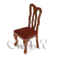 1/12th scale - Dolls House Miniature Georgian Period Mahogany Chair 