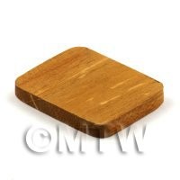 Dolls House Miniature 36mm Rectangular Teak Wooden Chopping Board