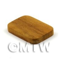 Dolls House Miniature 30mm Rectangular Teak Wooden Chopping Board