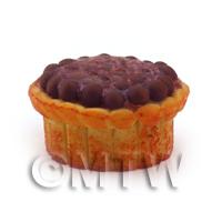 Dolls House Miniature Deep Filled Family Size  Plum Pie 