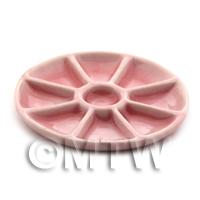 Pink Dolls House Miniature Ceramic Eight Section Platter