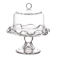 Dolls House Miniature Handmade Glass Raised Cake Stand 