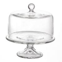 1/12th scale - Dolls House Miniature Handmade Glass Cake Stand with Rounded Lid 