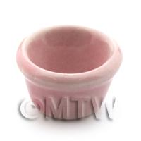 16mm Dolls House Miniature Pink Ceramic Plant Pot