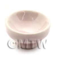 23mm Dolls House Miniature Hint Of Pink Ceramic Fruit Bowl