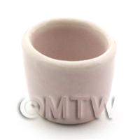 16mm House Miniature Hint Of Pink Ceramic Flower Pot