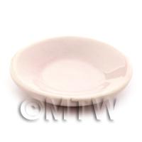 29mm Dolls House Miniature Hint Of Pink Ceramic Round Plate