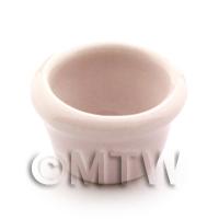 16mm House Miniature Hint Of Pink Ceramic Plant Pot