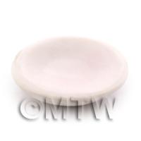 18mm Dolls House Miniature Hint Of Pink Ceramic Plate