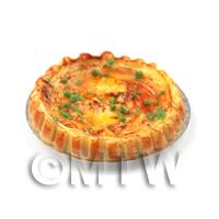 Dolls House Miniature Cheese and Spring Onion Quiche Lorraine