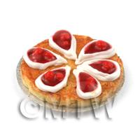 Dolls House Miniature Iced Cherry Topped Pie