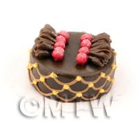 Miniature Iced Chocolate Fudge Cake Chunks of Chocolate