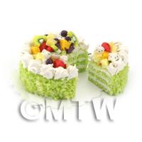 Dolls House Miniature Tropical Fruit Cake