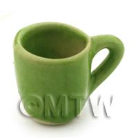 Dolls House Miniature Green Ceramic Soup Mug