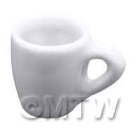 Dolls House Miniature White Glazed Ceramic Soup Mug