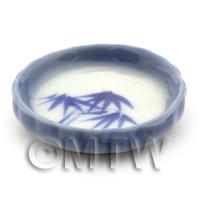 Dolls House Miniature 27mm Bamboo Ceramic Flan Dish