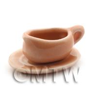 Very Fine Salmon Glazed Ceramic Gravy Boat / Jug