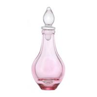 Miniature Handmade Red Pear Shaped Apothecary Bottle / Decanter