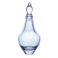 Miniature Handmade Tall Blue Pear Shaped Apothecary Bottle / Decanter