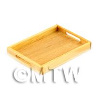 Dolls House Miniature Handmade Wooden Bakers Tray With Handles