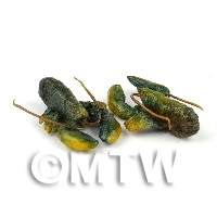 Dolls House Miniature Pair Of Dark Green  Lobsters