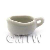 Dolls House Miniature White Glazed Ceramic Gravy Boat