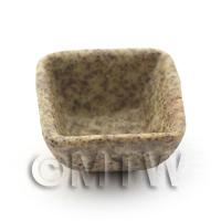 14mm Dolls House Miniature Stoneware Square Bowl