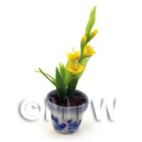 Dolls House Miniature Potted Yellow flower