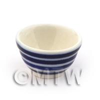 Dolls House Miniature Medium Striped Mixing Bowl